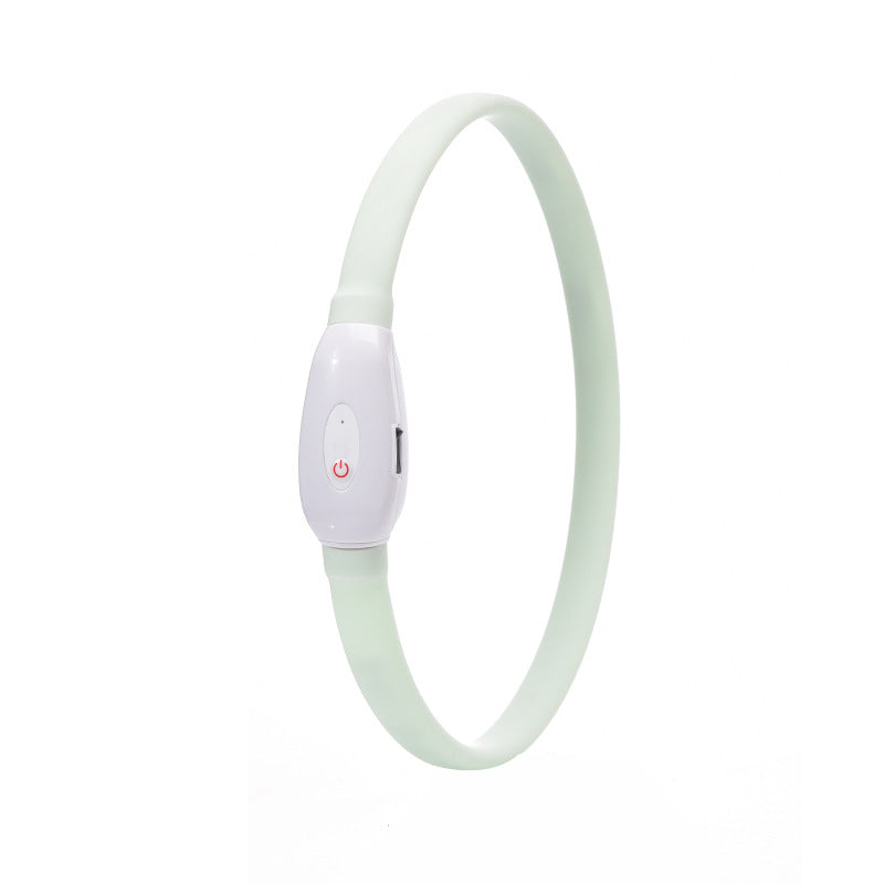 USB Rechargeable LED Silicone Collar, for dogs.