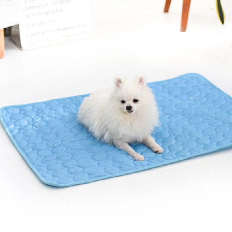 Foldable Summer Cooling Ice Silk Mat for Pets