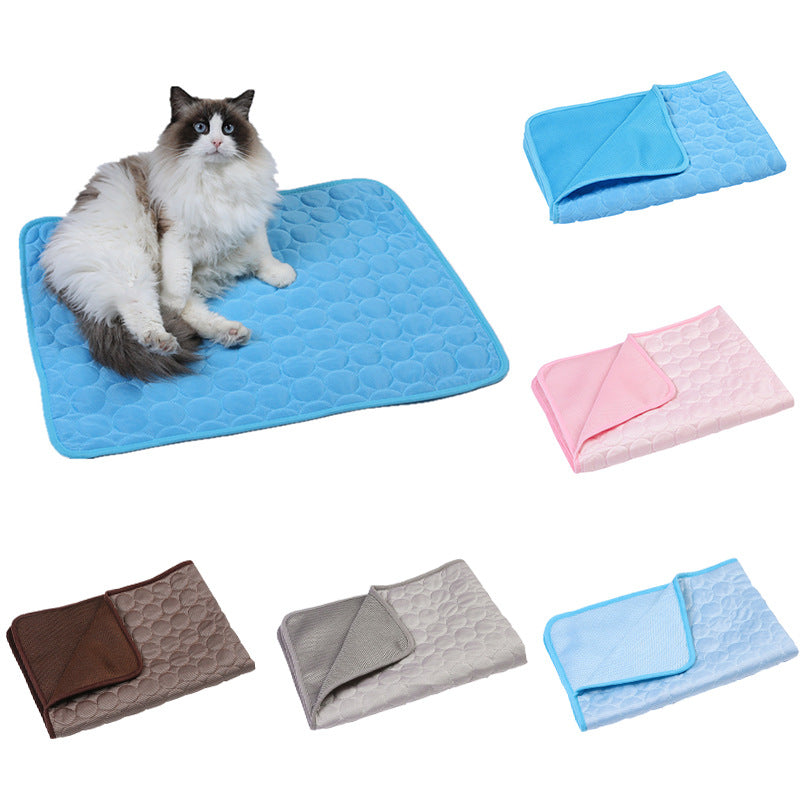 Foldable Summer Cooling Ice Silk Mat for Pets