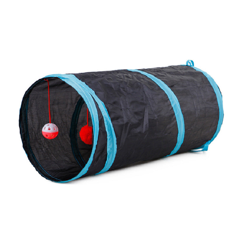 Collapsible Crinkle Paper Tunnel Toy, for cats.