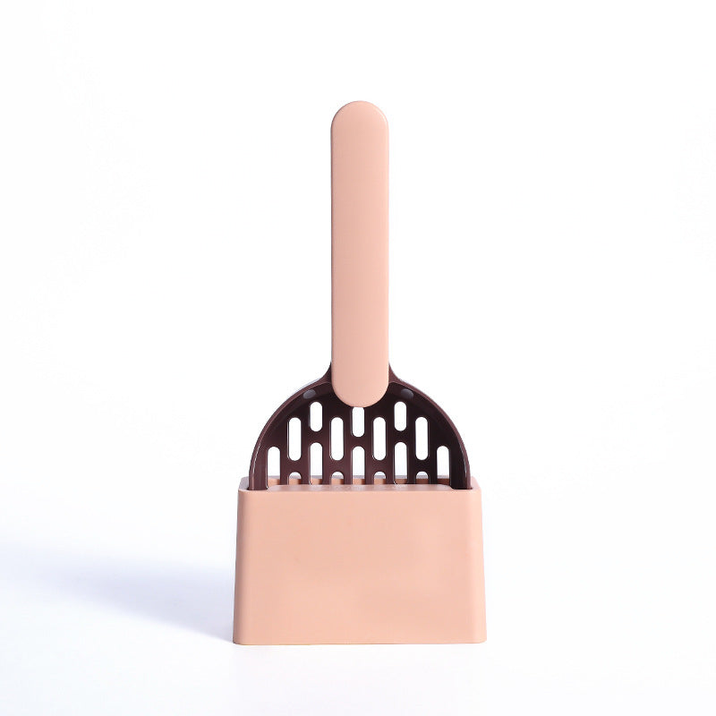ABS Cat Litter Scoop with Storage Base, 26.6 cm, for cats.