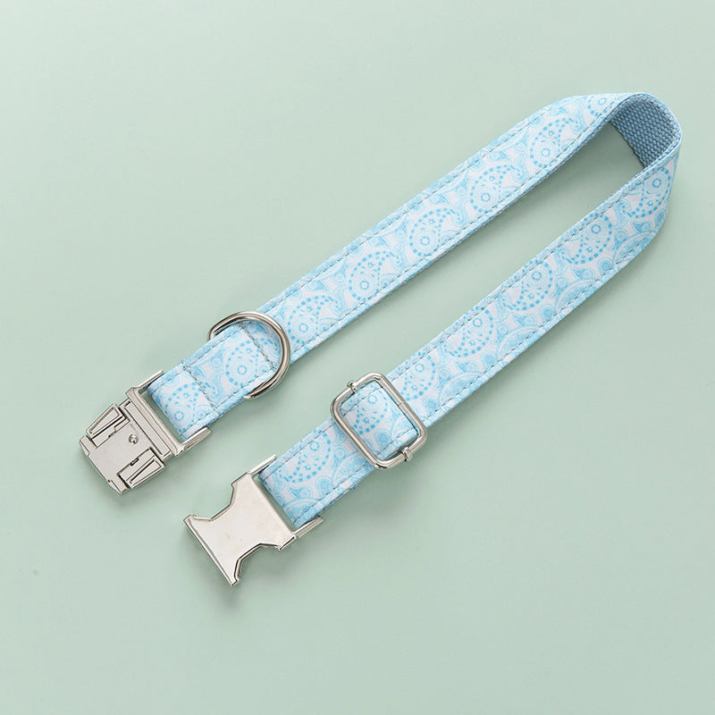 Zinc Alloy Buckle Dog Collar with Bow Accent Option, for dogs.