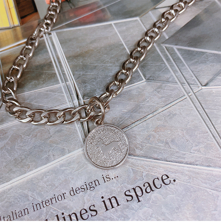 Iron Chain Necklace-Style Collar, for dogs.