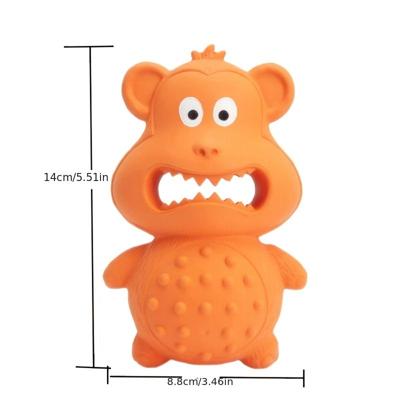 Durable Rubber Monkey Chew Toy for Medium to Large Dogs, for dogs.