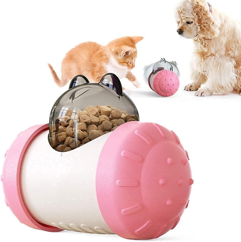 Slow Feeder Treat Dispensing Ball Toy for Dogs and Cats