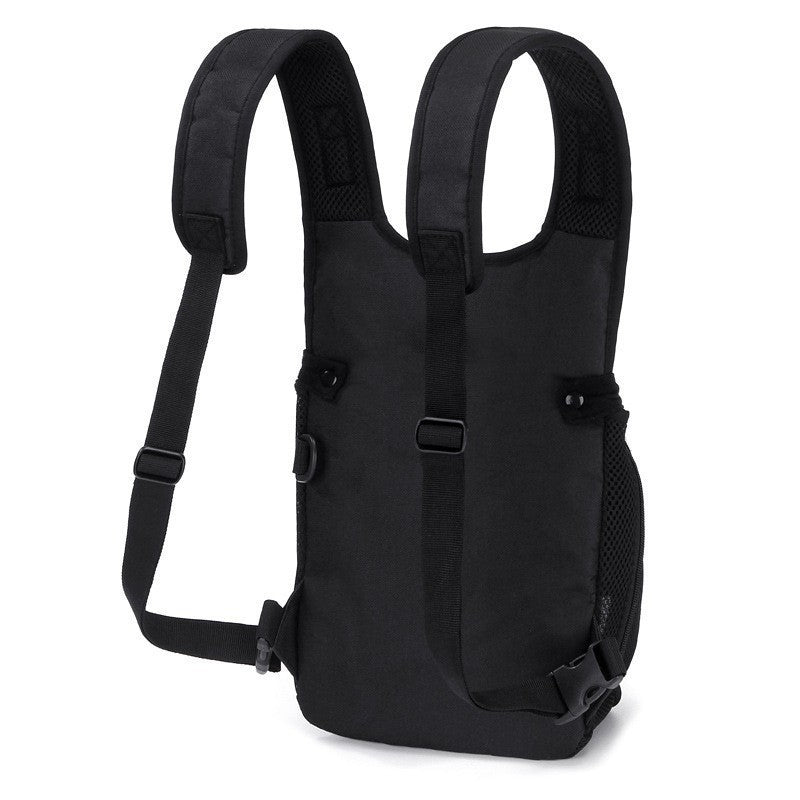 Foldable Denim Mesh Backpack, for dogs and cats.