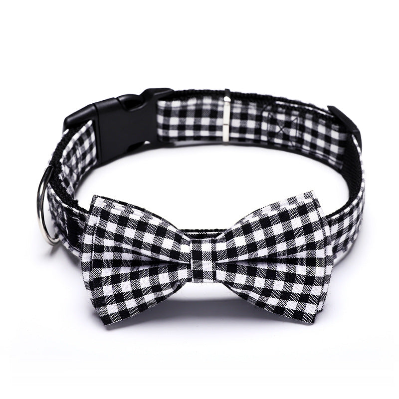 Plaid Bow Tie Collar, for dogs and cats.