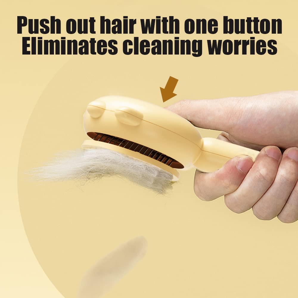 One-Touch Release Deshedding Brush, for dogs and cats.