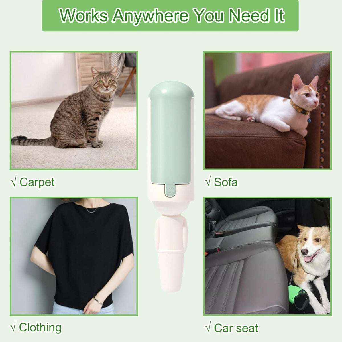 Reusable Pet Hair Remover for Couches and Bedding, for dogs.