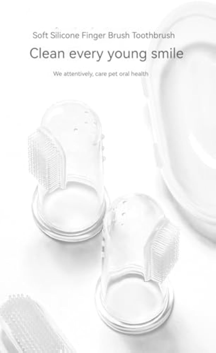 Silicone Finger Toothbrush, for dogs and cats.