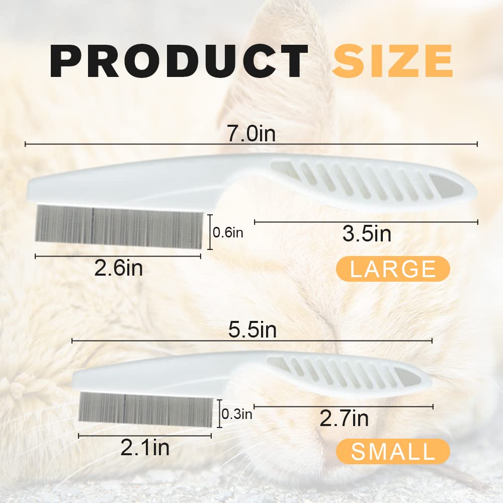 Fine-Tooth Grooming Comb for Tear Stains, S or L, for dogs and cats.