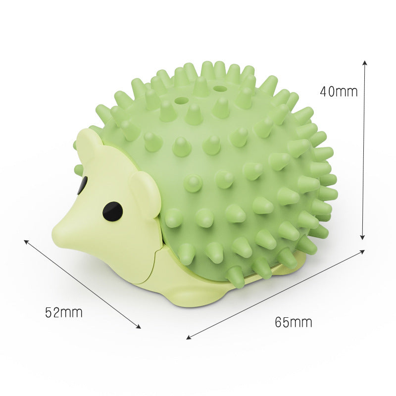 Wall-Corner Cat Self-Groomer with Massage Comb, for cats.