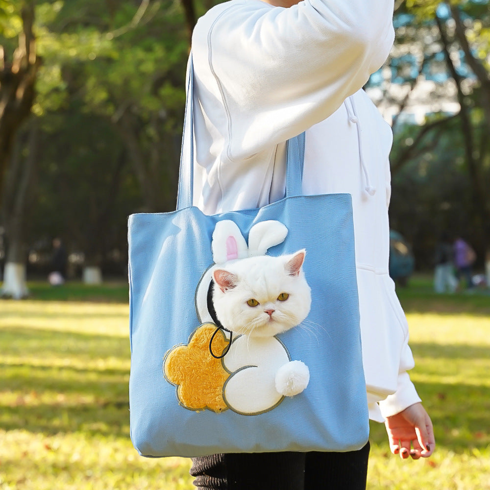Canvas Shoulder Carrier Bag, for cats.