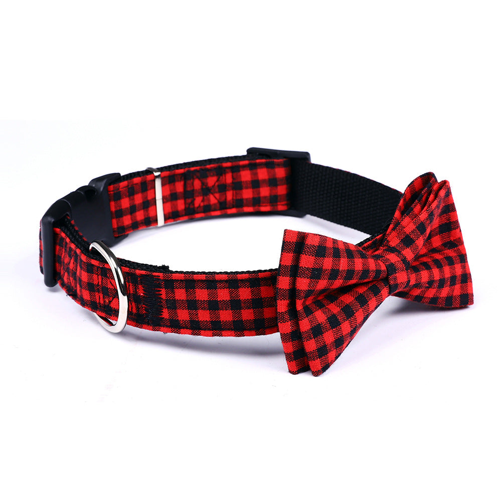 Plaid Bow Tie Collar, for dogs and cats.