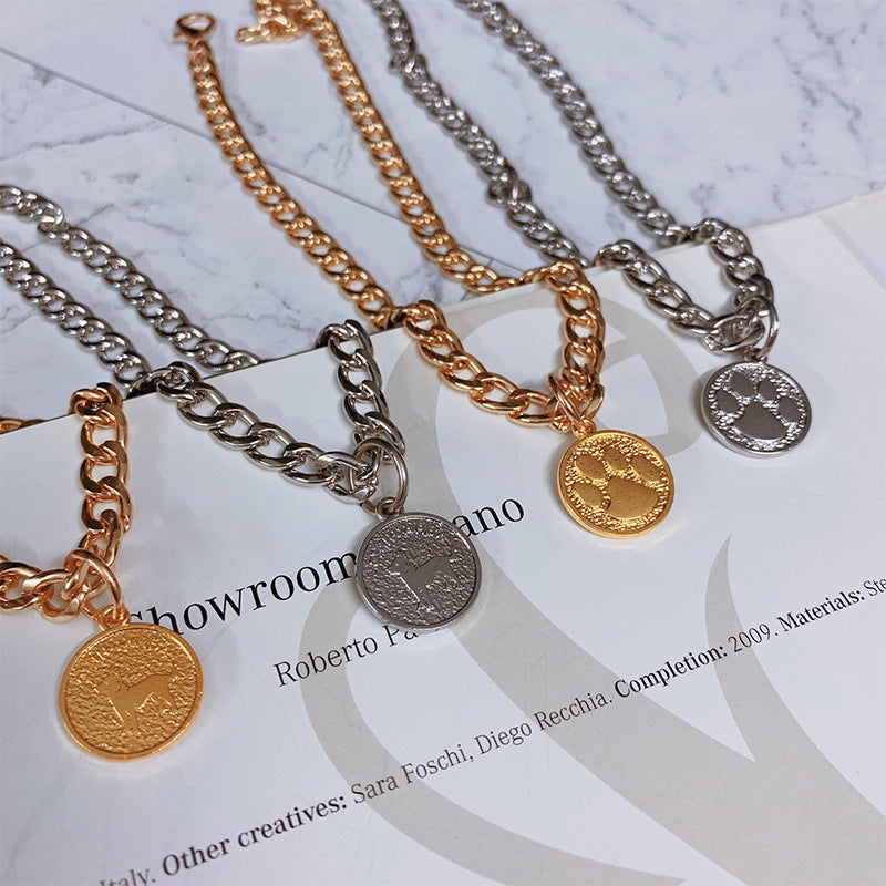 Iron Chain Necklace-Style Collar, for dogs.