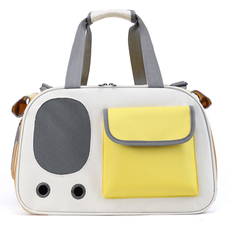 Foldable Large-Capacity Canvas Shoulder Bag, for dogs and cats.