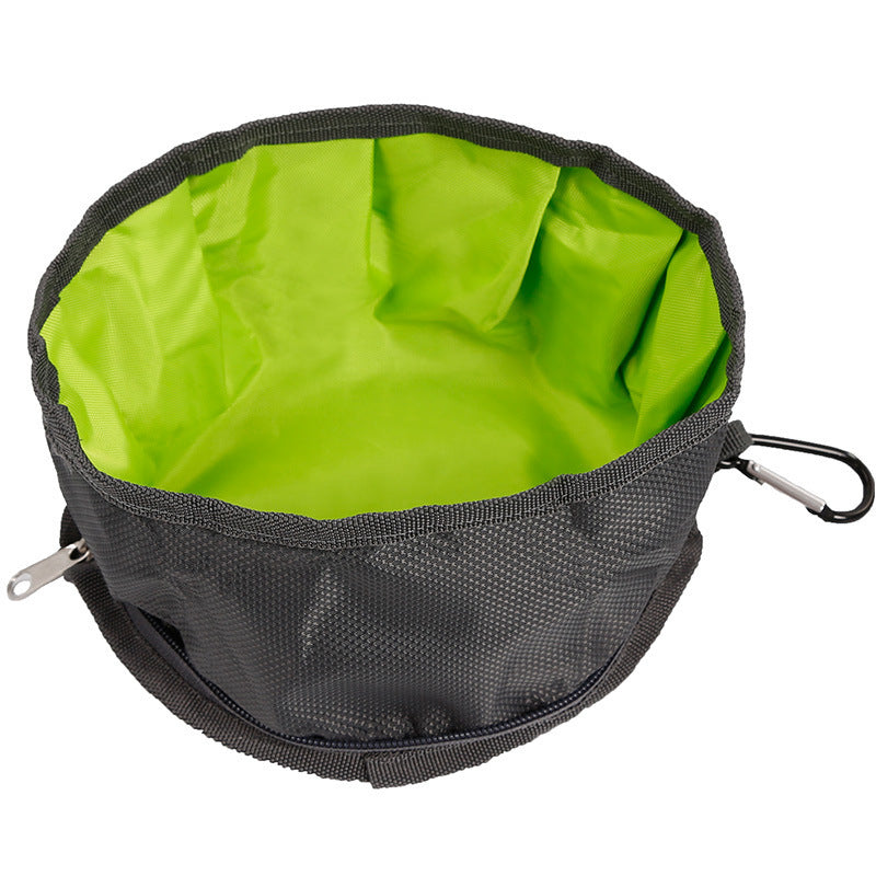 Collapsible Oxford Cloth Travel Water Bowl, for dogs.