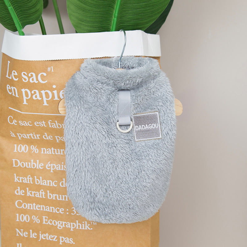 Coral Fleece Two-Leg Pull-Loop Sweater, for dogs.