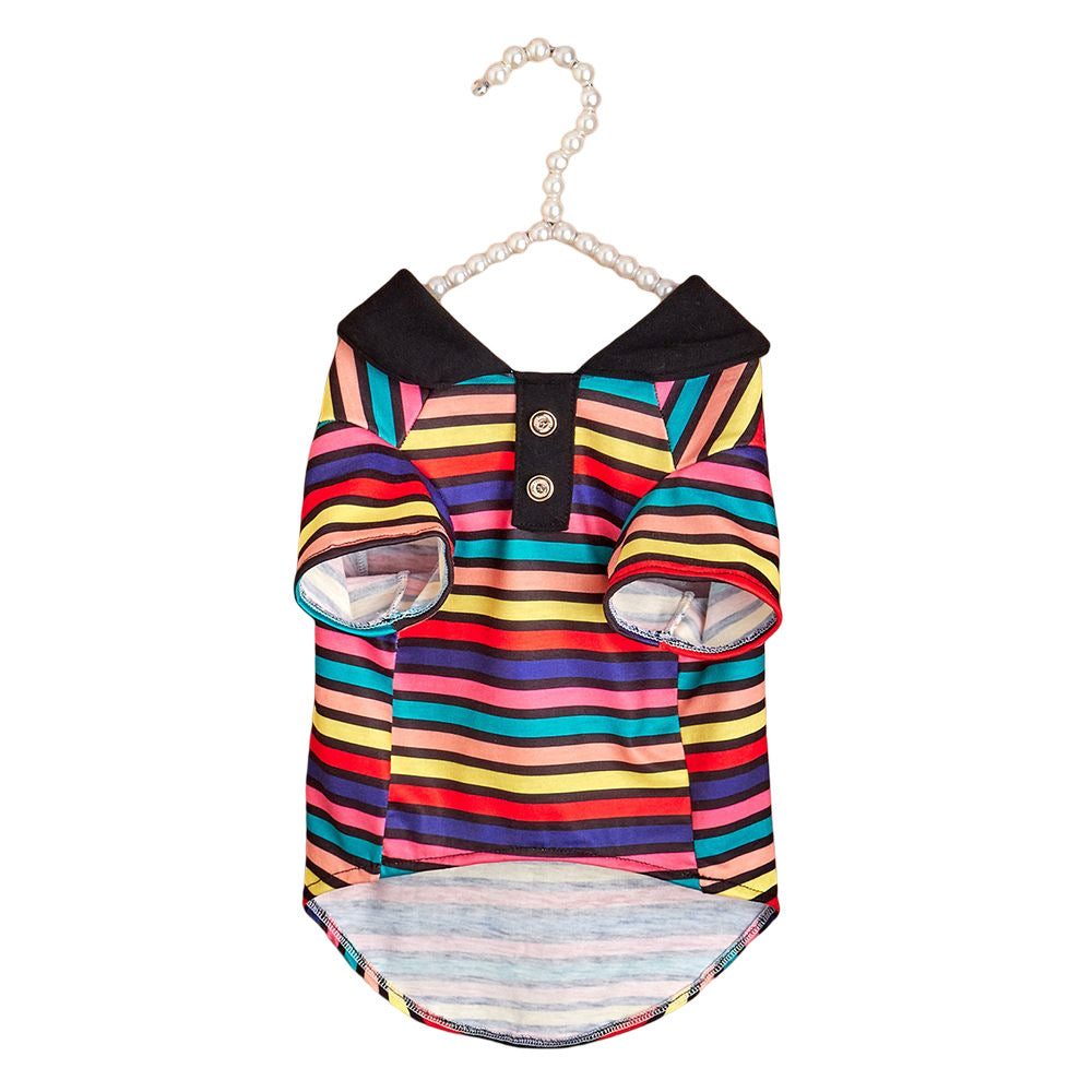 Striped Polo-Style Shirt, for dogs.