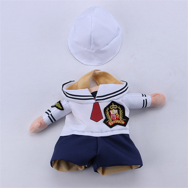 Sailor-Style Minimalist Outfit, for dogs and cats.