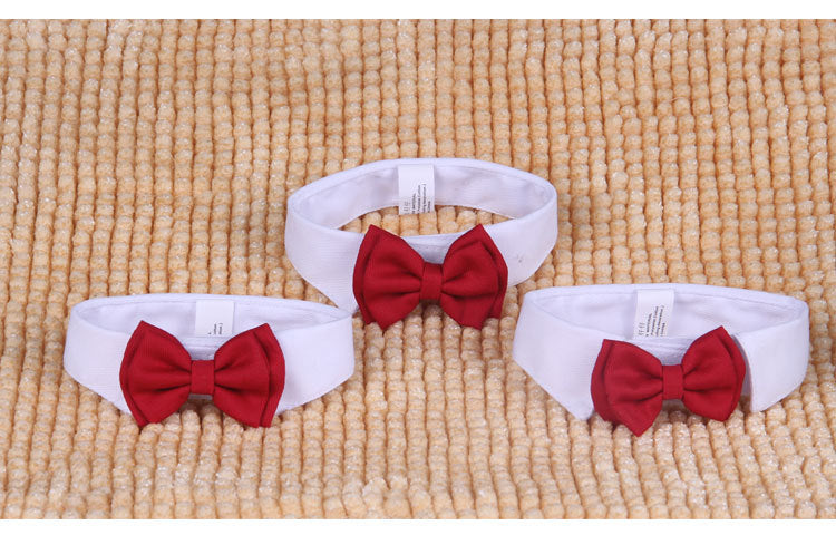 Cotton Bow Tie Collar Accessory, for dogs and cats.