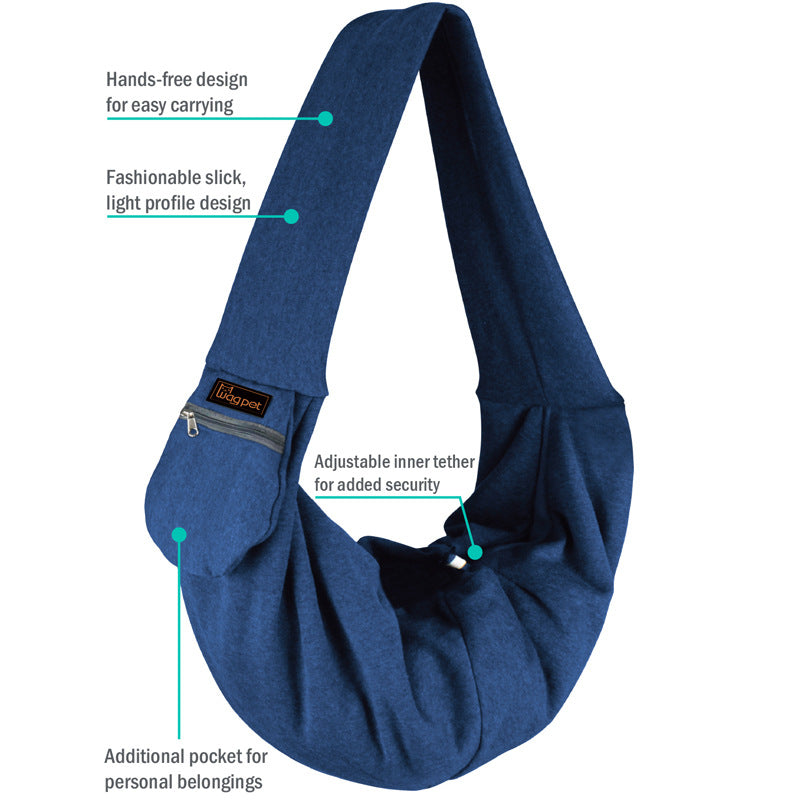 Breathable Diagonal-Strap Chest Backpack, for dogs.
