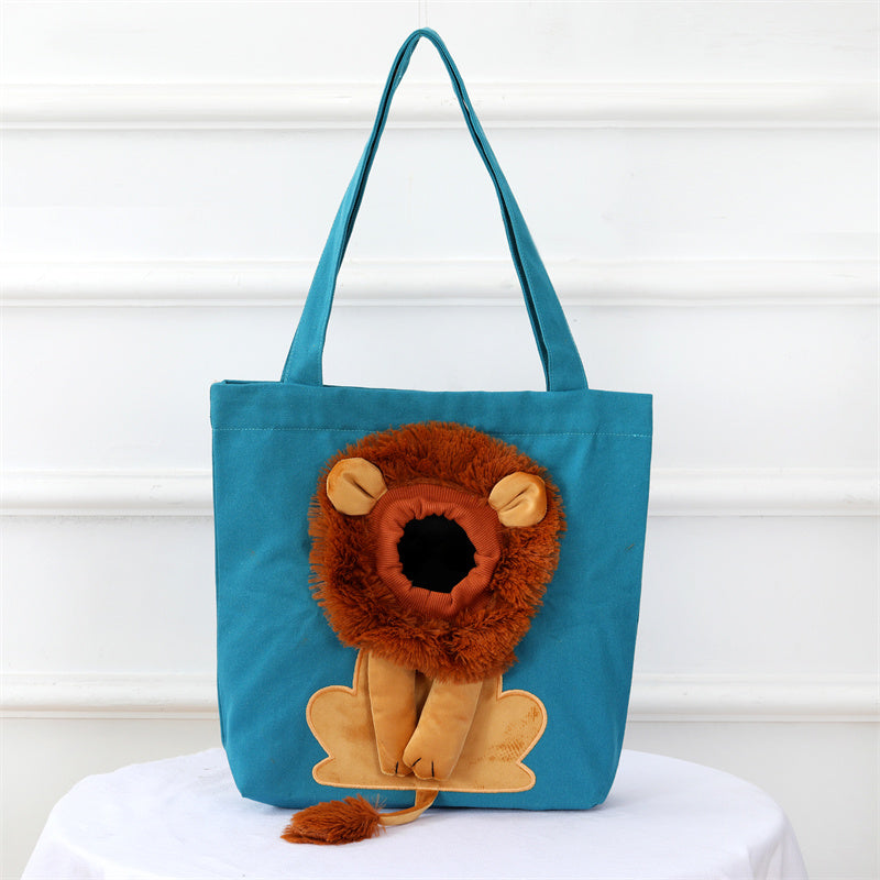 Cotton Canvas Pet Shoulder Bag, for dogs and cats.