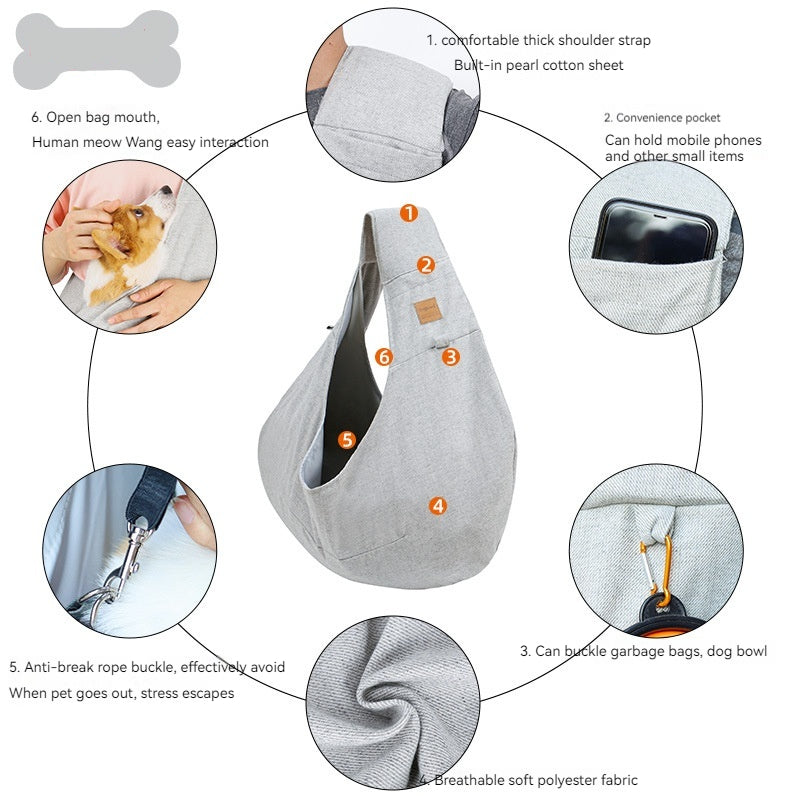Polyester Shoulder Carrier Bag, for dogs.
