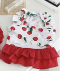 Red Polyester Dog Dress, for dogs.