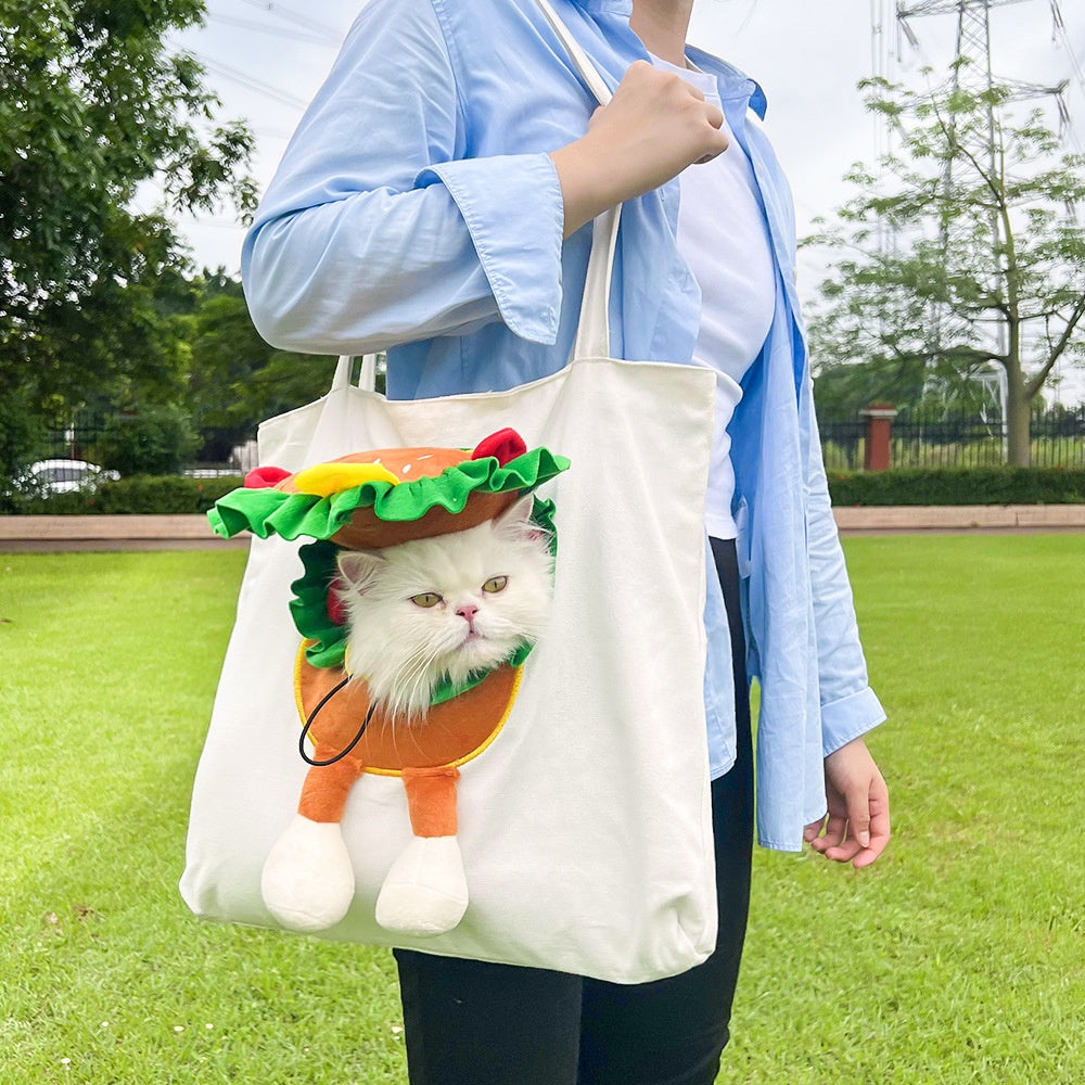 Canvas Shoulder Carrier Bag, for cats.