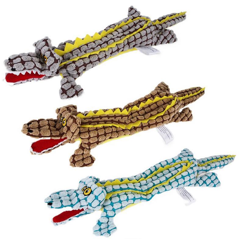 Corduroy Plush Squeaky Dog Toy in Animal Shapes, for dogs.
