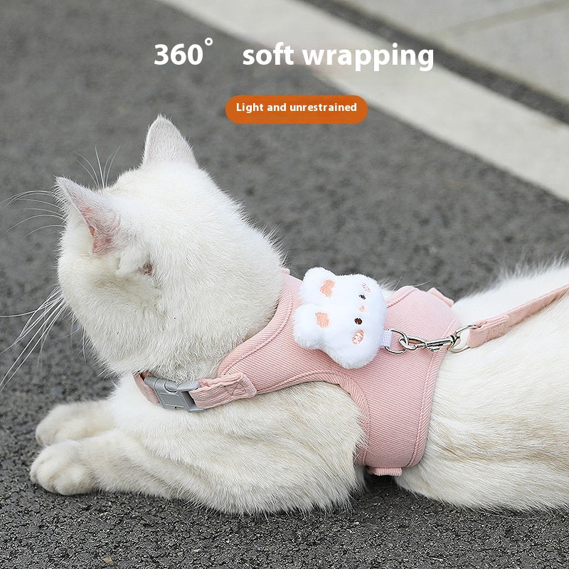 Corduroy Cat Walking Leash, for cats.