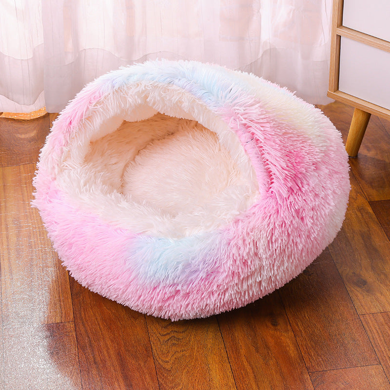 Semi-Enclosed Warm Kennel Bed, for dogs.