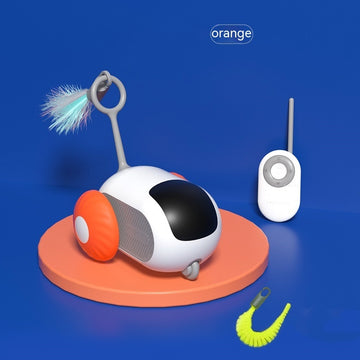 Remote Control Interactive Cat Car Toy – USB Rechargeable Self-Moving – side view