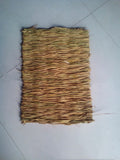 Natural Chew-Resistant Woven Straw Mat for Pets