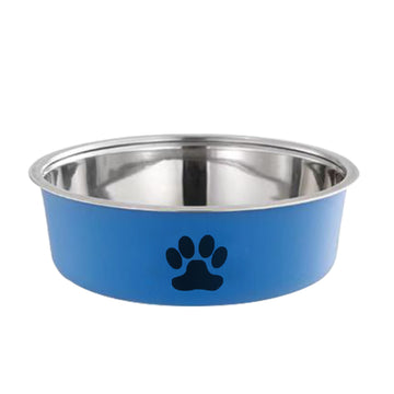 Anti-Spill Double Pet Bowl – Stainless Steel Food & Water Feeder – lifestyle photo