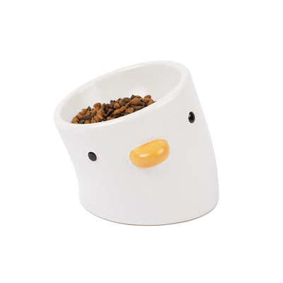Ceramic Slanted Water Bowl, for dogs and cats.