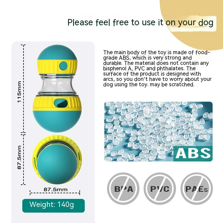 Food Dispensing Dog Toy Tumbler Leaky Food Ball Puzzle Toys Interactive Slowly Feeding Protect Stomach Increase Intelligence Pets Toy Pet Products - kindoPet