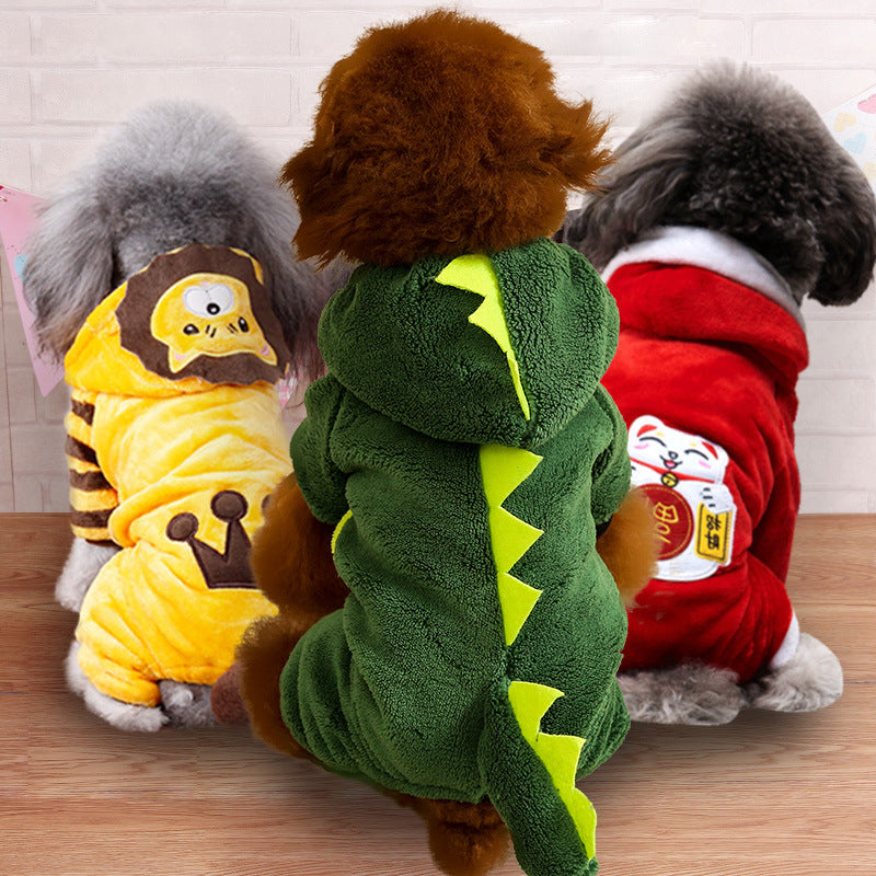 Cartoon Animal Costume Four-Leg Suit, for dogs.