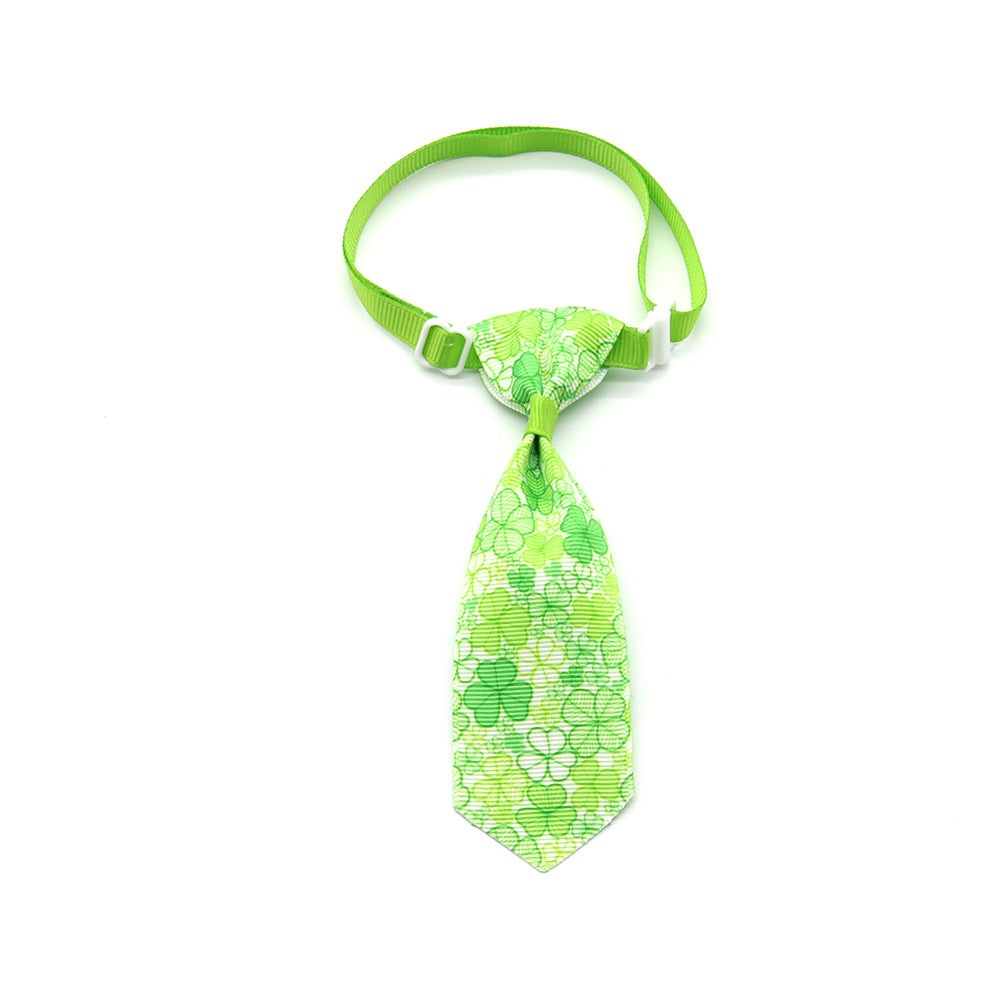 St. Patrick's Four-Leaf Clover Bow Tie, for dogs and cats.