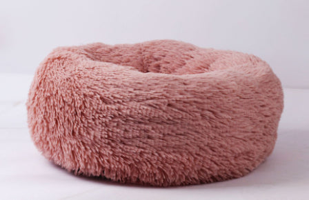Round Plush Donut Bed, for dogs and cats.