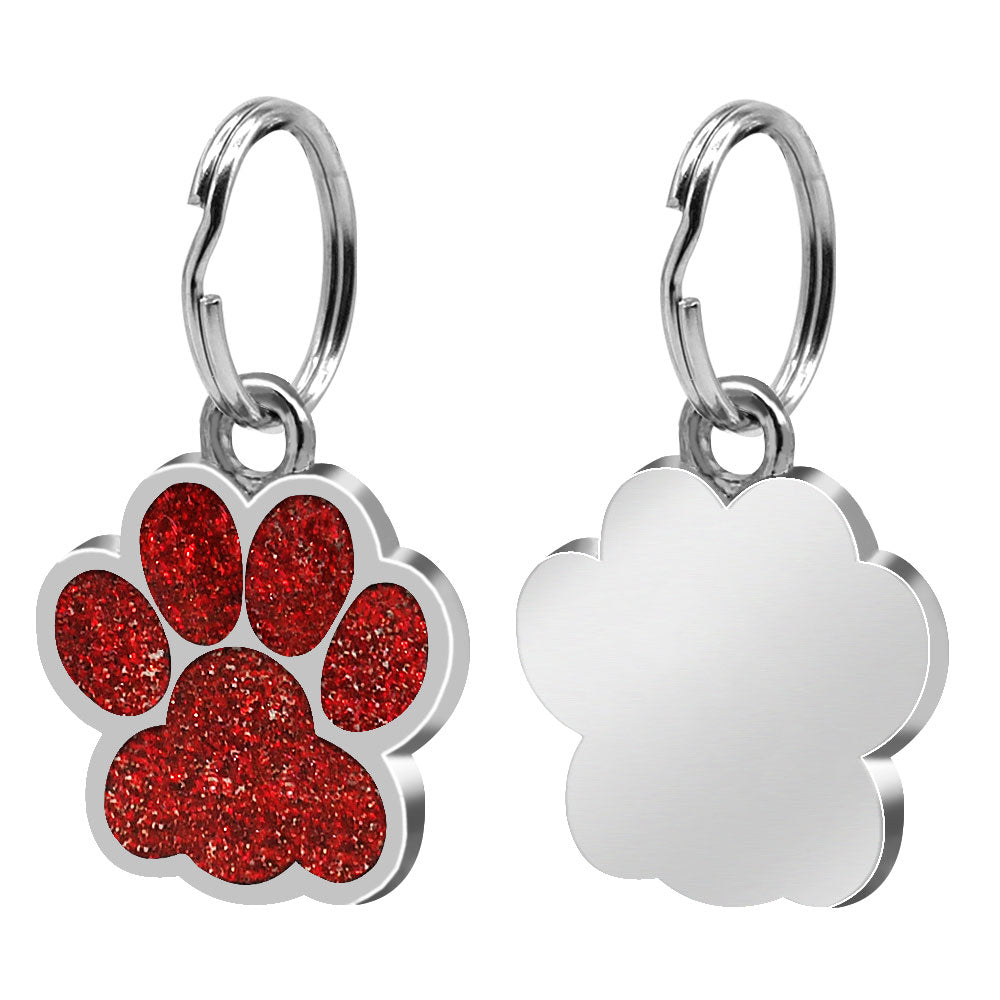 Metal Footprint Charm ID Tag for Your Dog's Collar, for dogs.