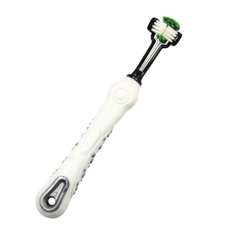 Three-Sided Dog Toothbrush for Easier Teeth Cleaning, for dogs.