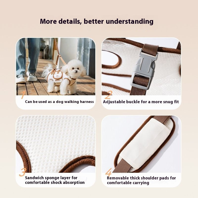 Genuine Leather Crossbody Bag, for dogs and cats.