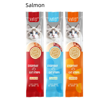 Cat Treat Puree – Chicken, Salmon & Tuna Wet Snack Sticks – features