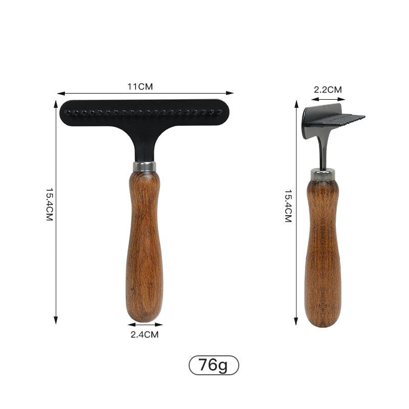 Solid Wood Antique-Style Grooming Comb, for dogs and cats.