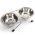Stainless Steel Pet Bowl Set with Non-Slip Stand, for dogs and cats.