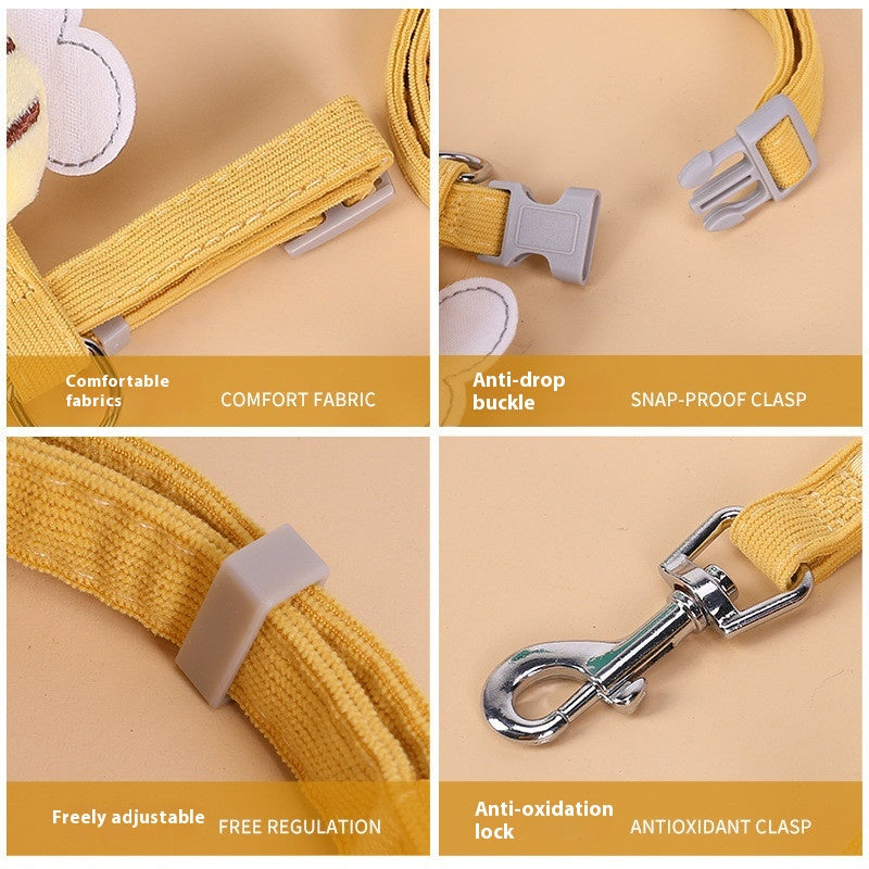1.2-Meter Leash and Chest Strap Set, for dogs and cats.