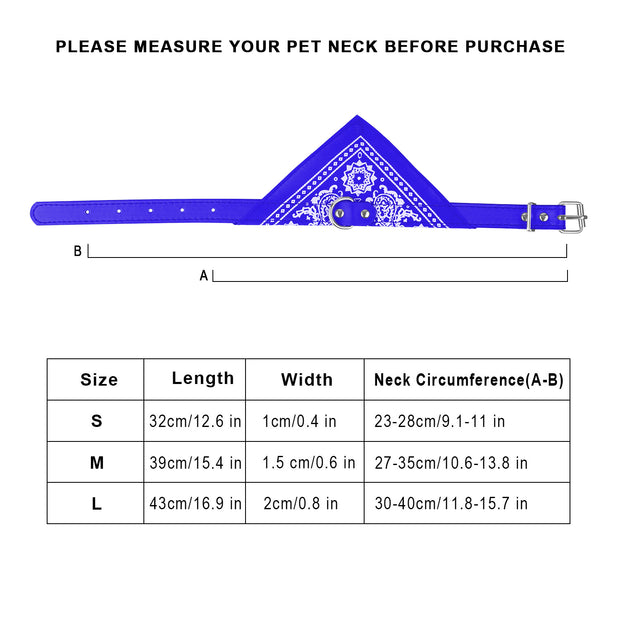 Adjustable Bandana Pet Collar – Triangle Scarf for Cats & Dogs – side view