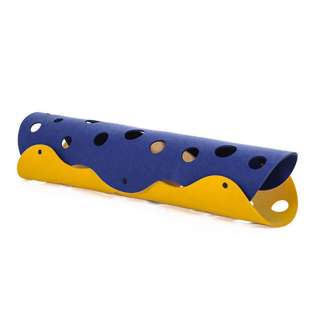 Foldable Felt Cat Tunnel Toy for Hide-and-Pounce Play, for cats.